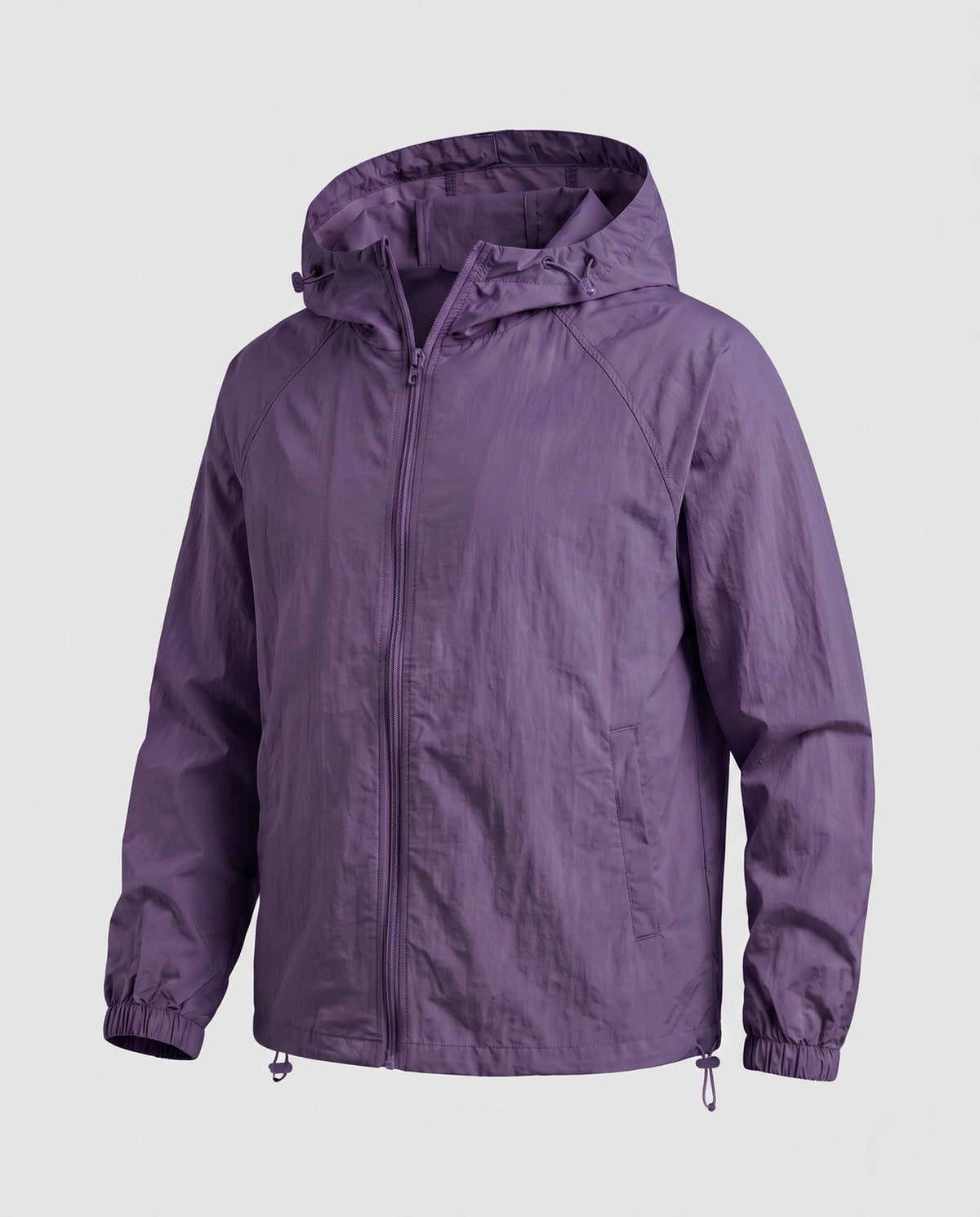 Women's Lightweight Windbreaker with Adjustable Hood Design