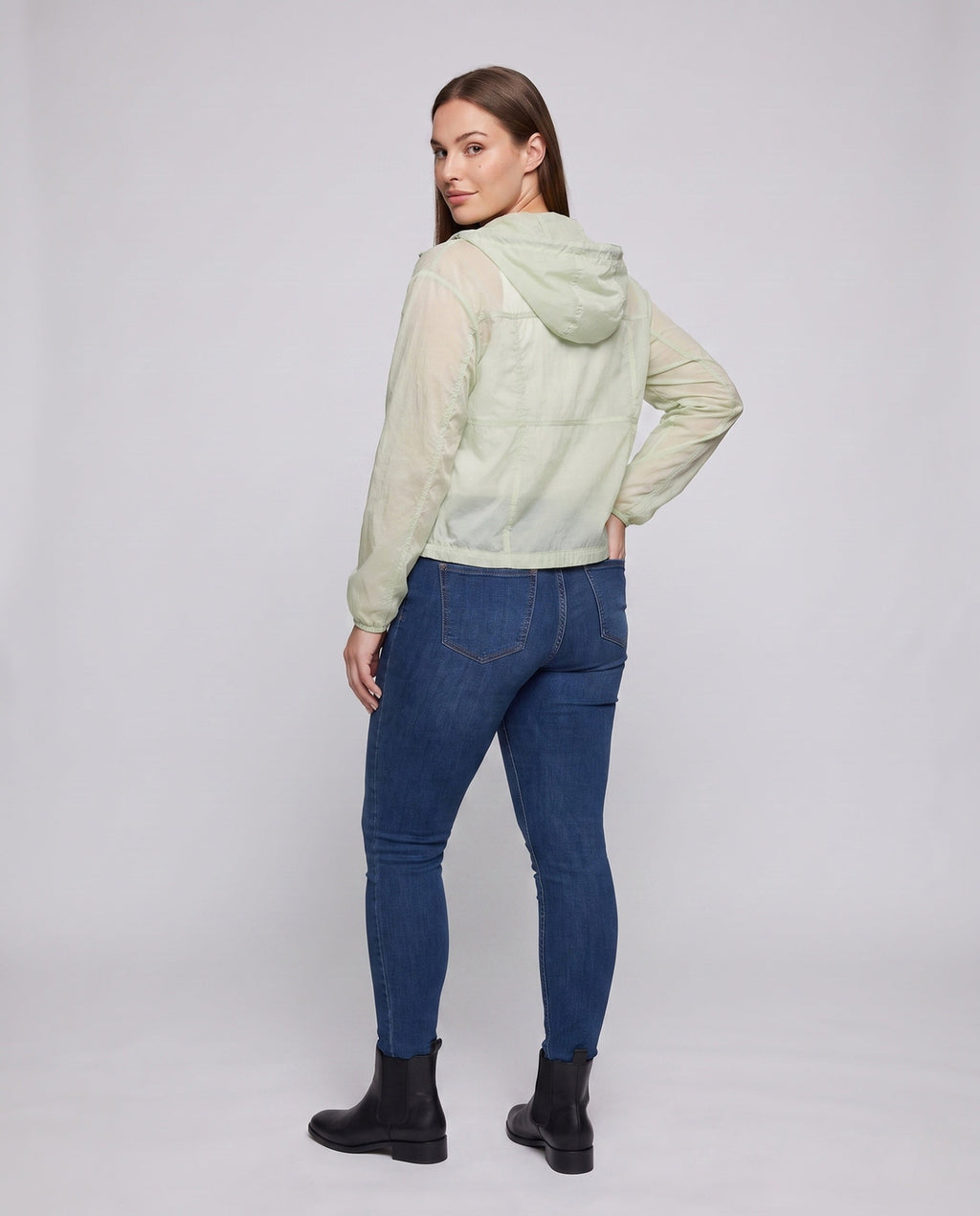 Women's Technical Leisure Jacket with Breathable Material - Back View