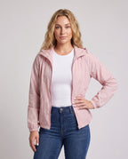 Women's UV Protection Jacket with Breathable Material, Adjustable Hood - Upper Body View