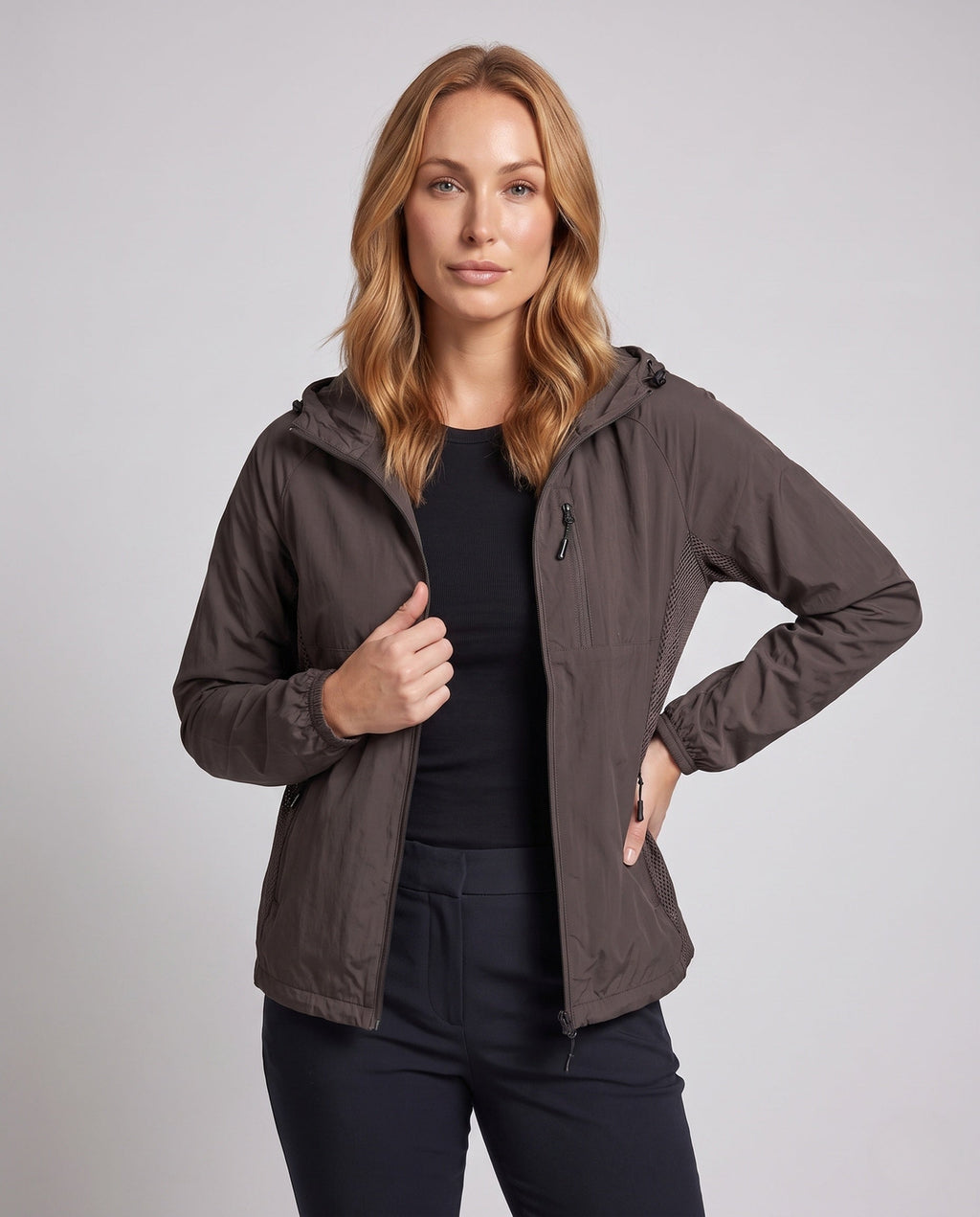 Women's UV Protection Jacket with Water-Repellent Properties - Upper Body View