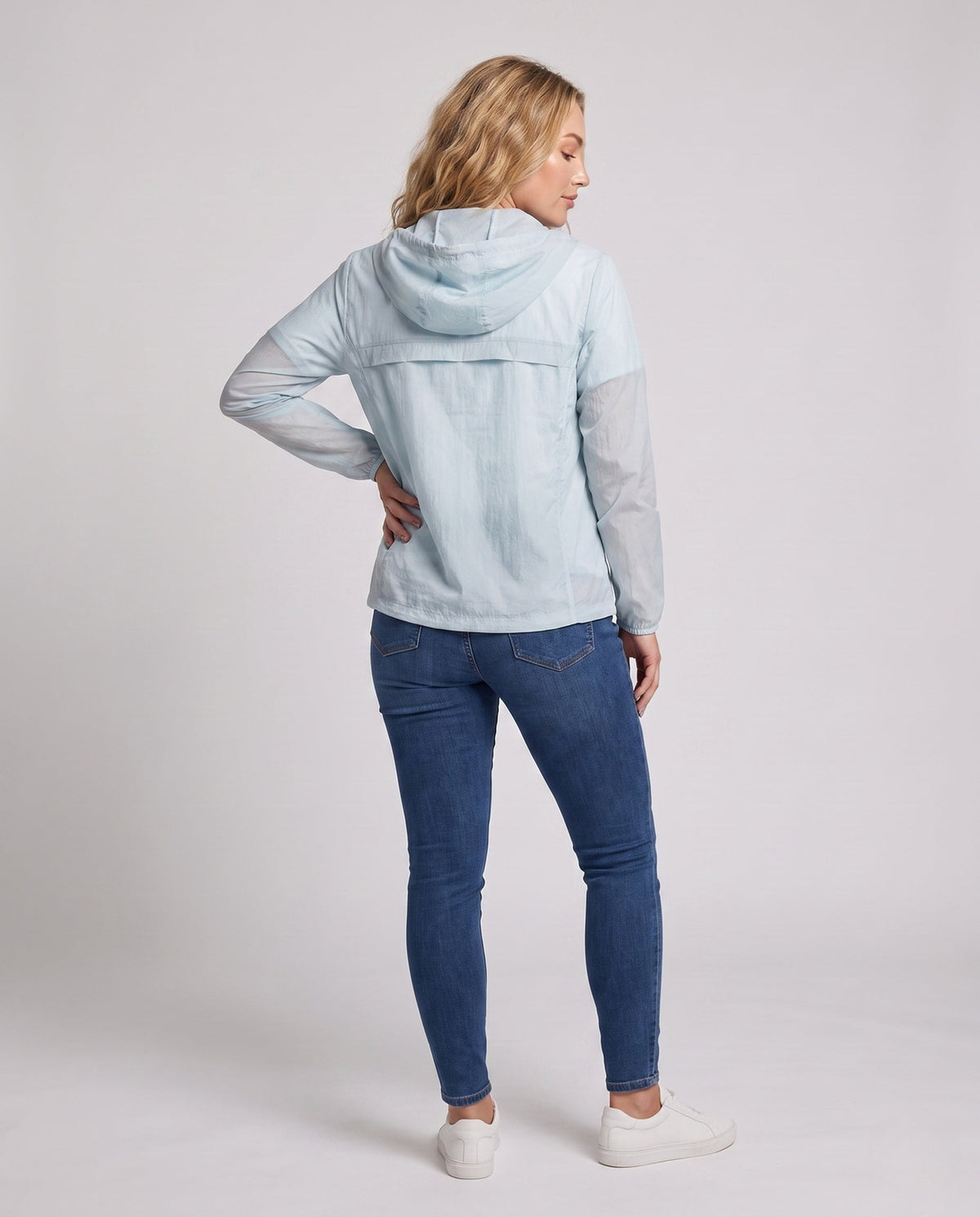 Women's Cooling UV Protection Summer Jacket with Hood - Back View