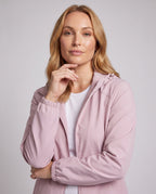 Women's Lightweight Wind and Water-Repellent Hoodie Jacket - Upper Body View