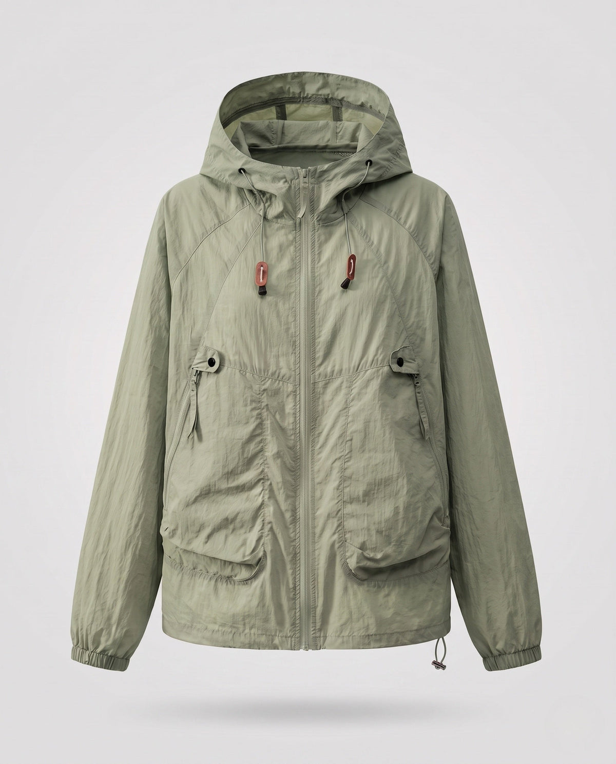 Women's Lightweight Windproof Hooded Jacket with Drawstring