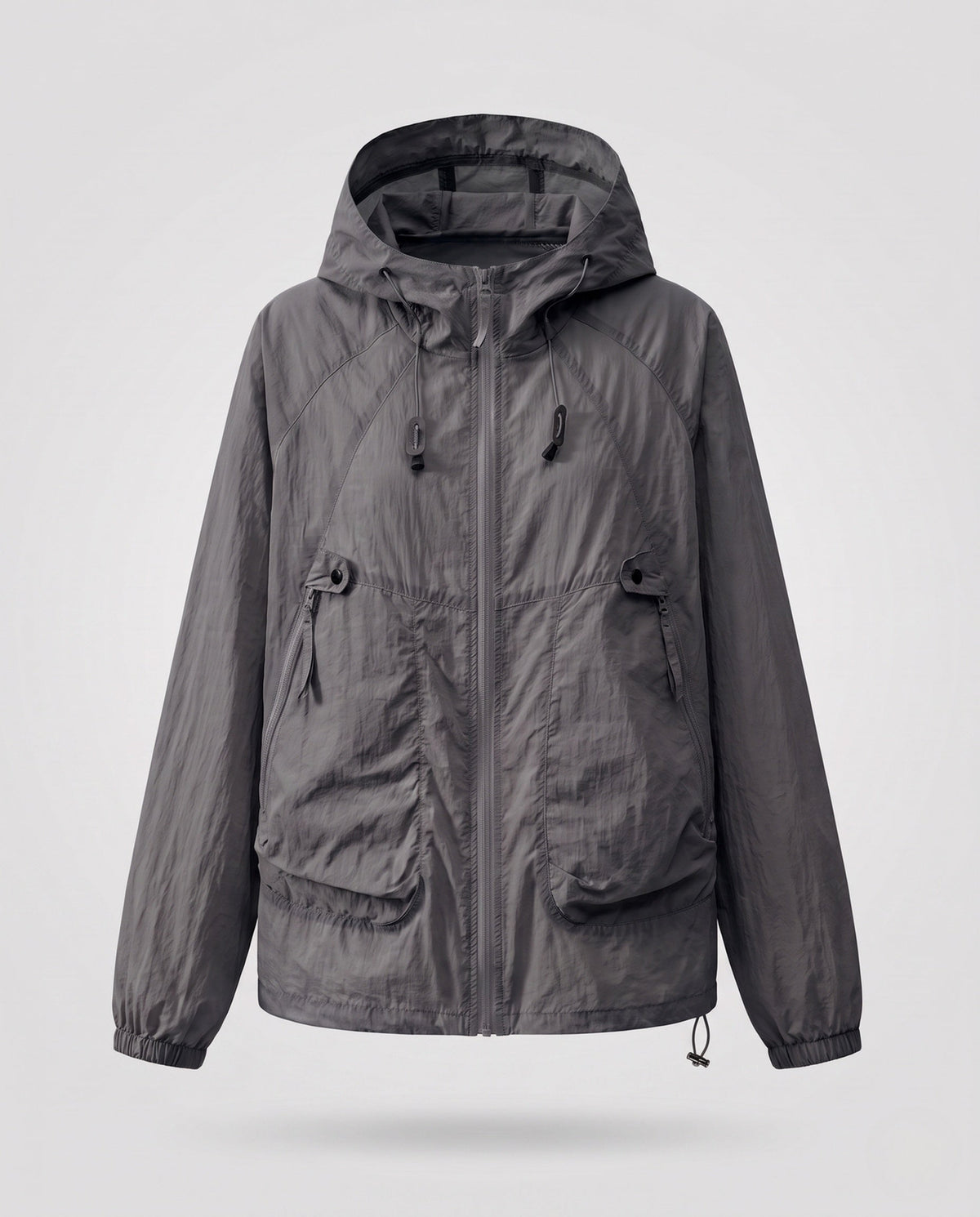 Women's Lightweight Windproof Hooded Jacket with Drawstring