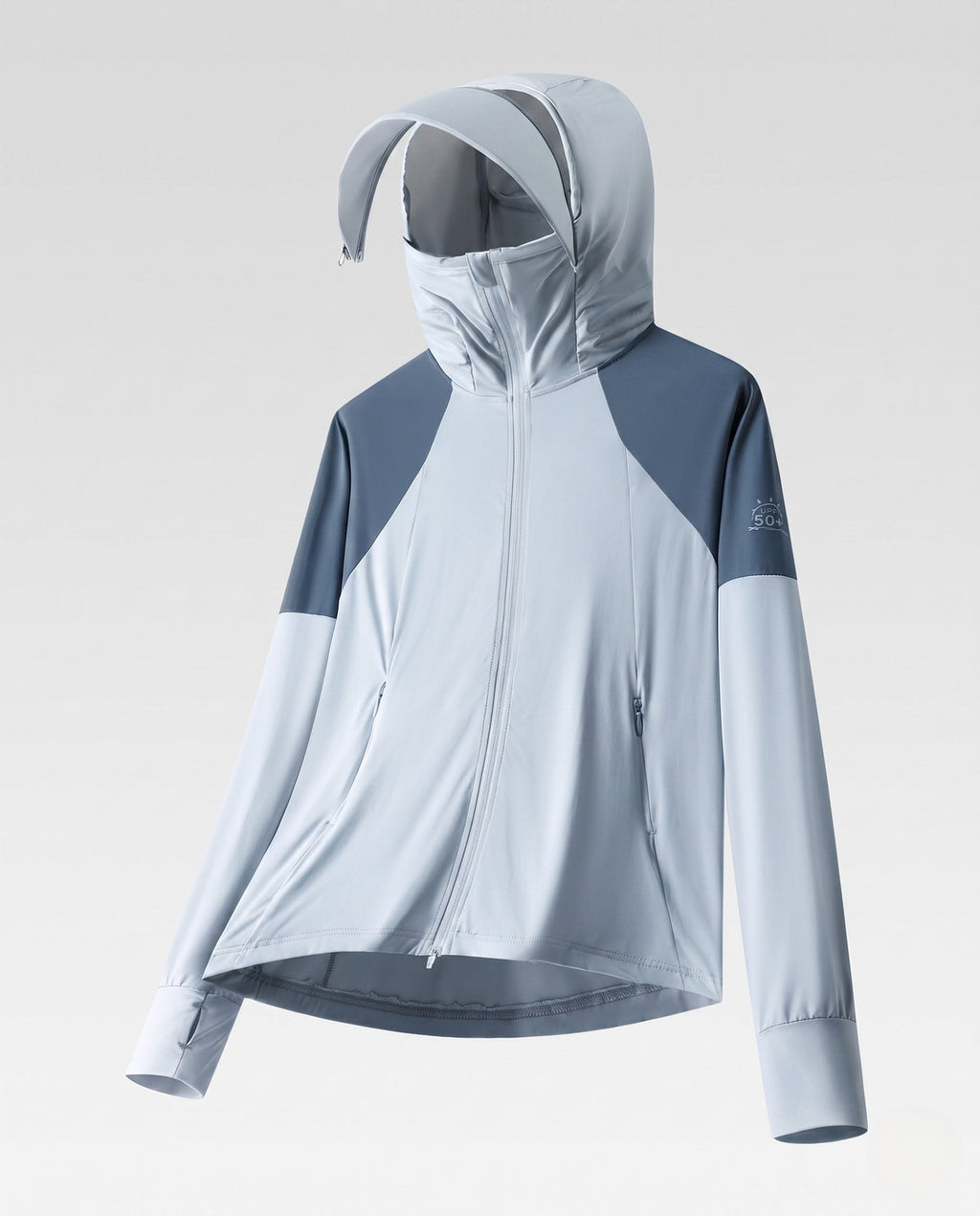 Women's Multifunctional Hoodie Jacket with Fold-Out Sun Visor