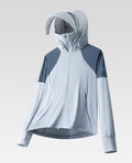 Women's Multifunctional Hoodie Jacket with Fold-Out Sun Visor