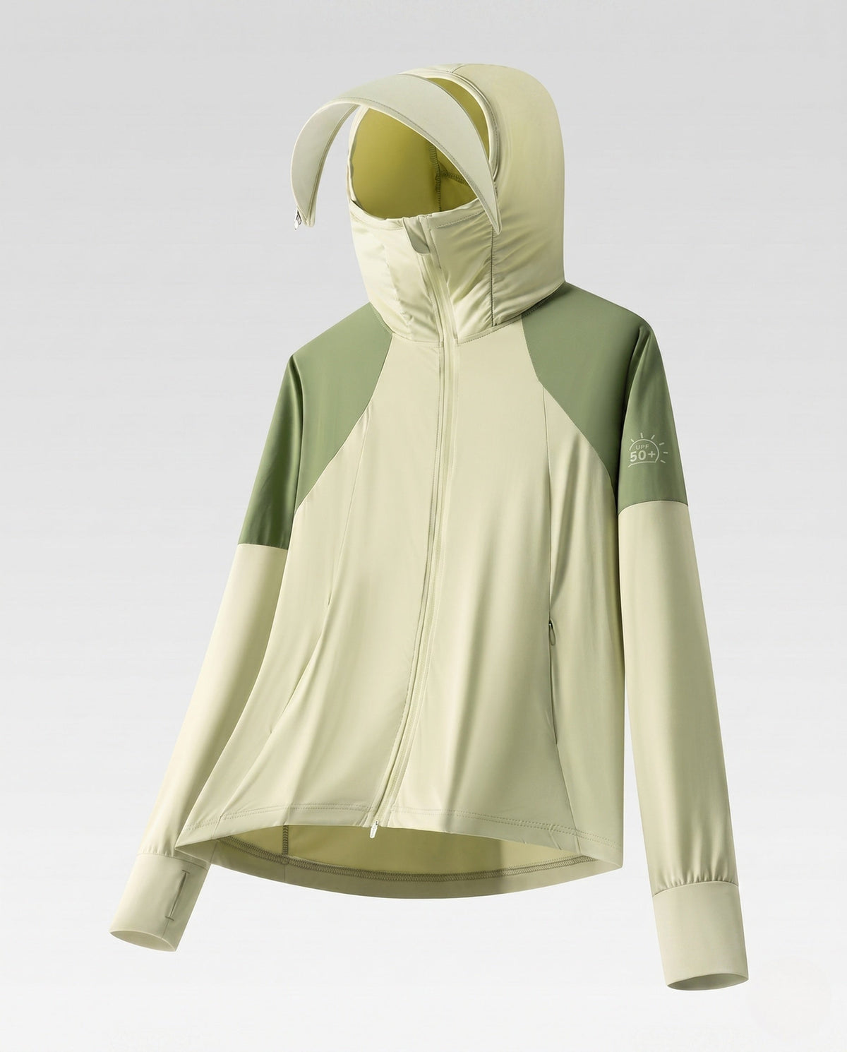 Women's Multifunctional Hoodie Jacket with Fold-Out Sun Visor