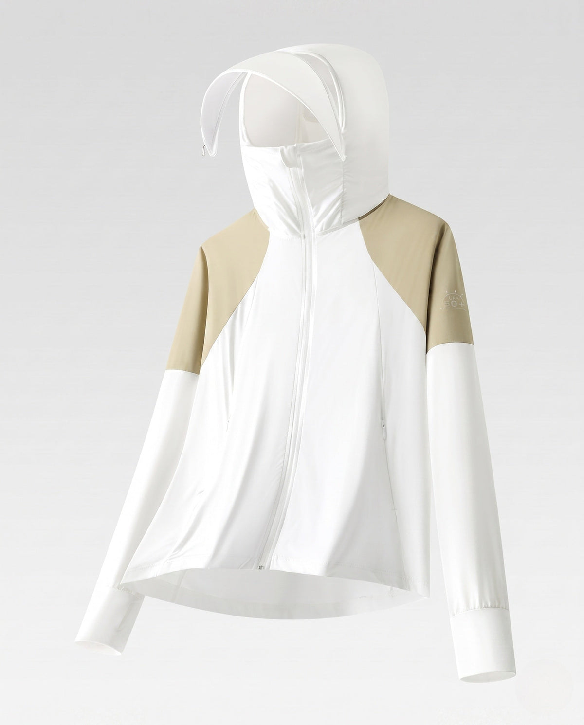 Women's Multifunctional Hoodie Jacket with Fold-Out Sun Visor