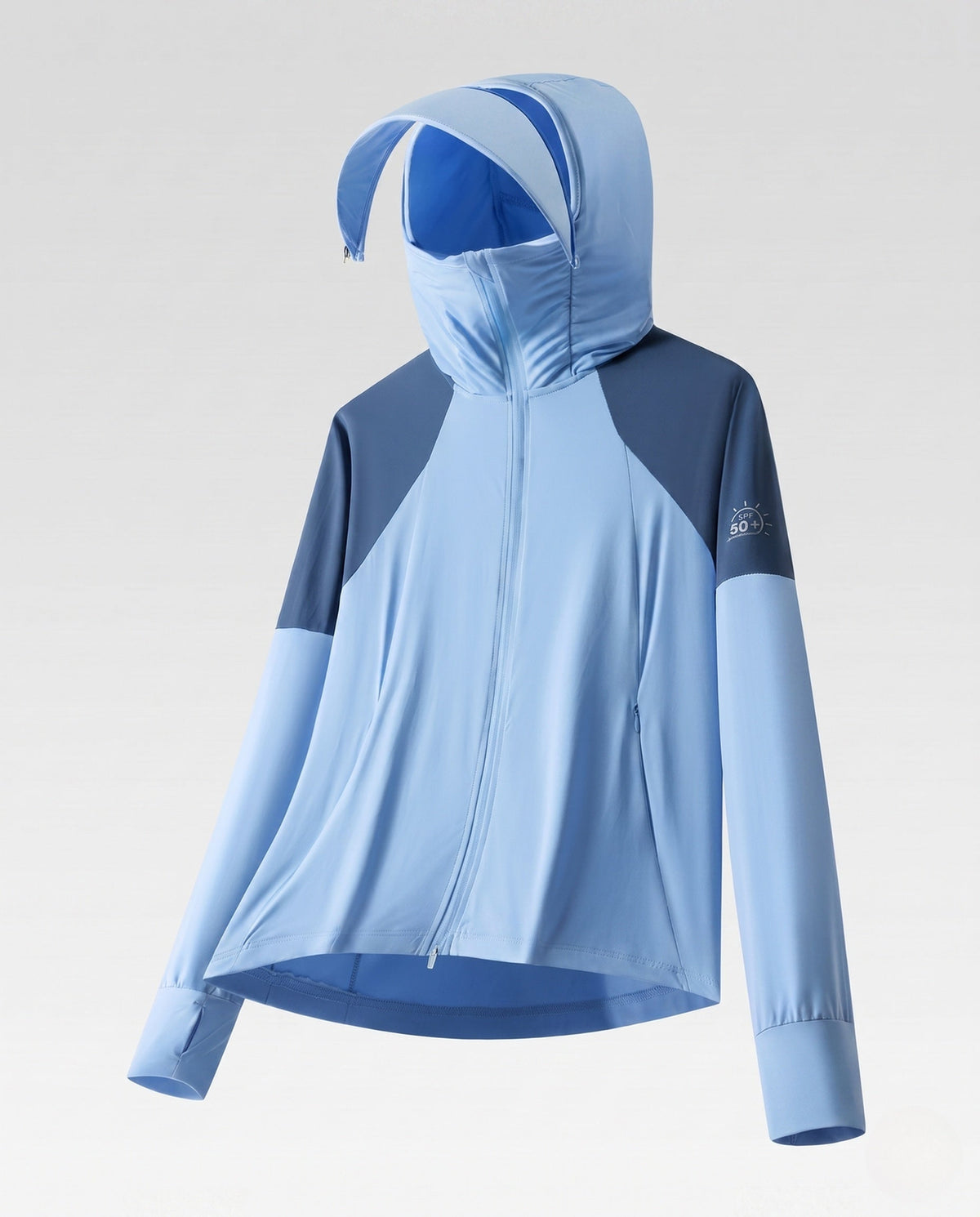 Women's Multifunctional Hoodie Jacket with Fold-Out Sun Visor