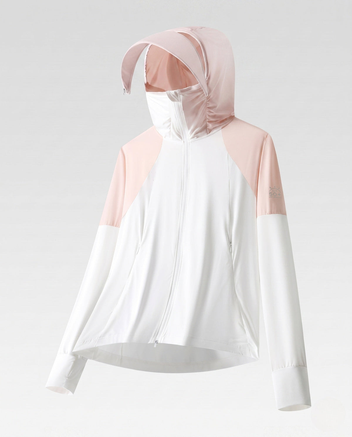 Women's Multifunctional Hoodie Jacket with Fold-Out Sun Visor