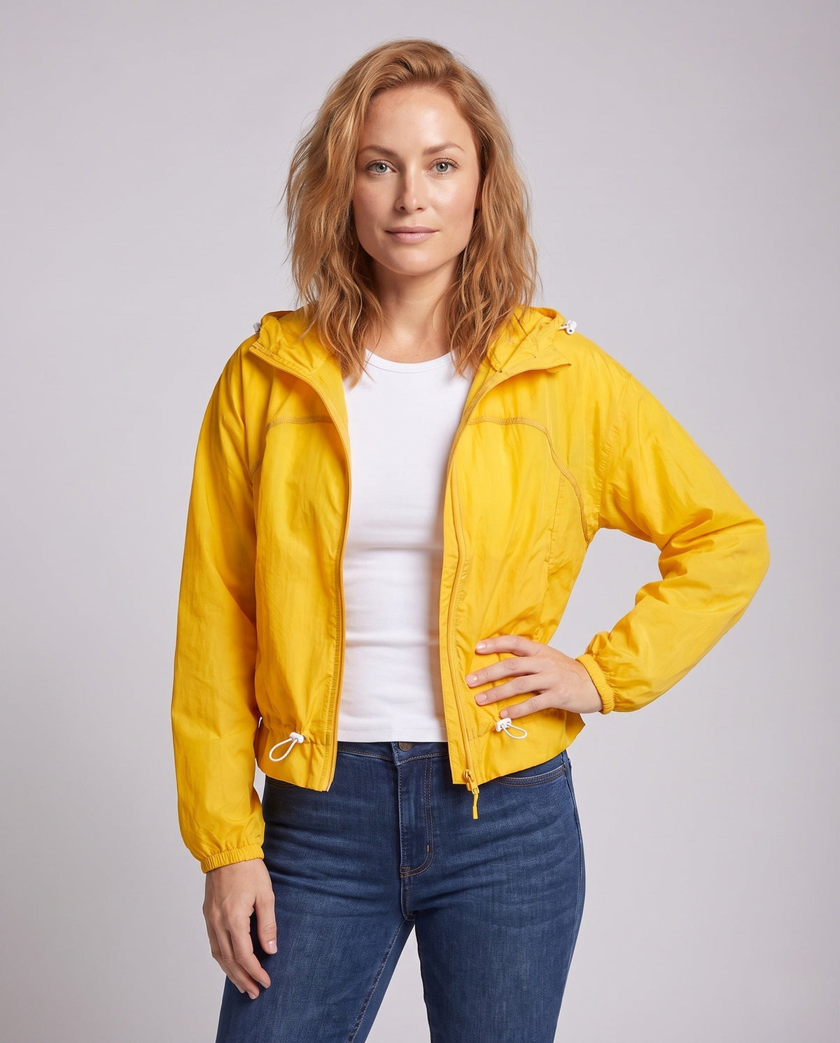 Women's Nano Ultralight Hooded Jacket Wind- and Water-Repellent - Upper Body View