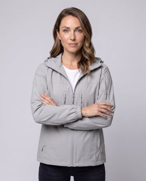 Unisex Functional Travel and Trekking Jacket with Hood - Upper Body View