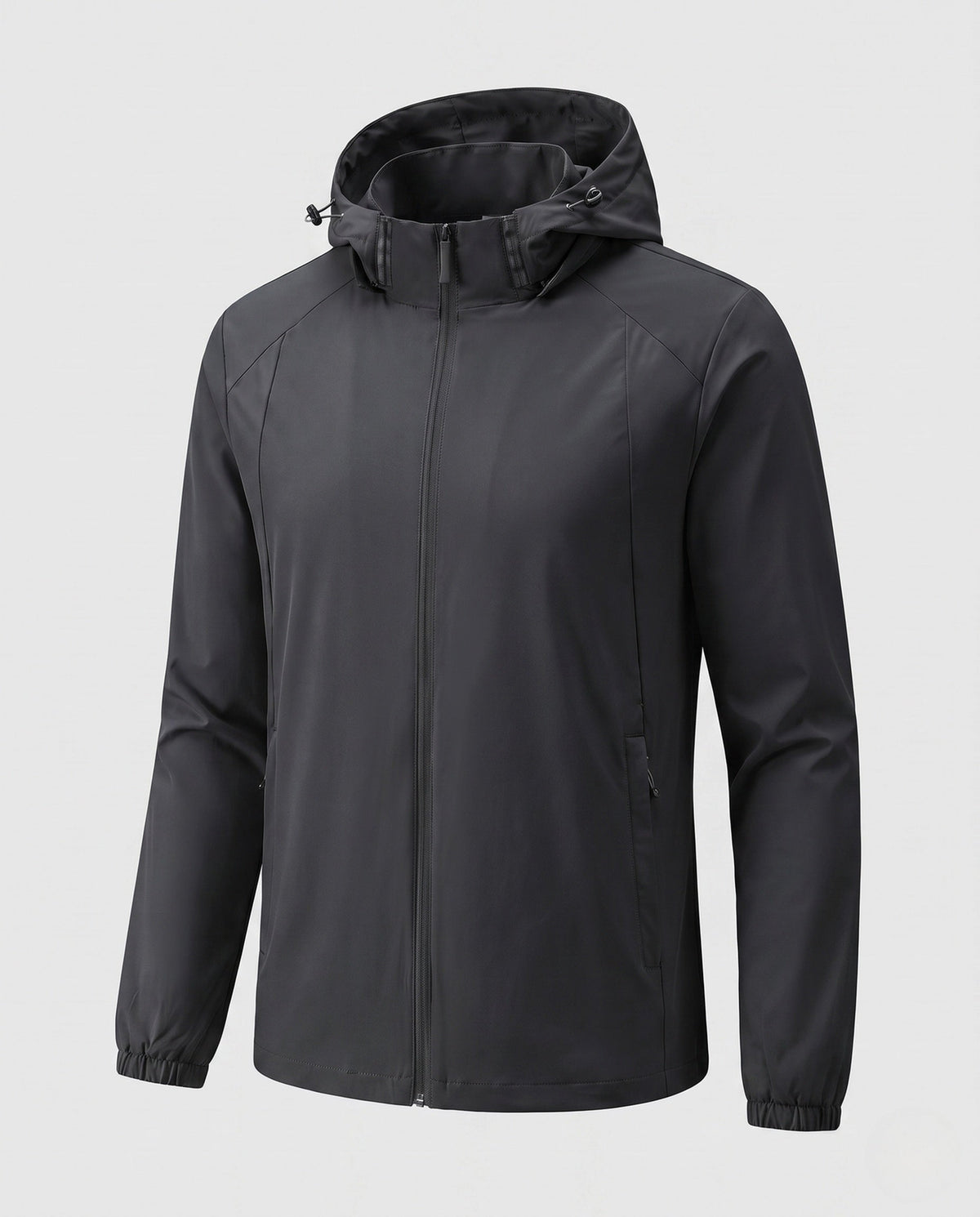 Unisex Lightweight Breathable Rain Jacket with Adjustable Hood