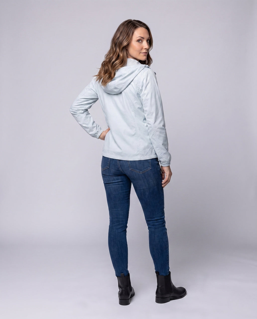 Unisex Lightweight Hooded Outdoor Jacket - Back View