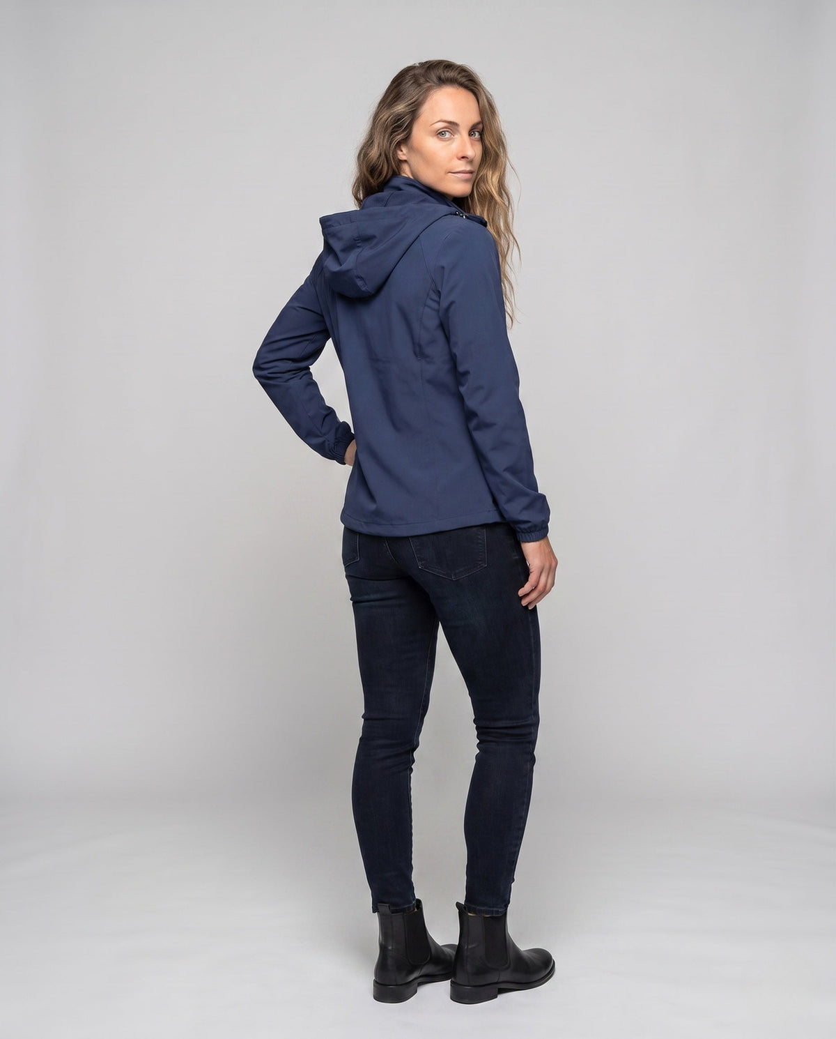 Unisex Lightweight Sun Protection Softshell Jacket with Hood - Back View