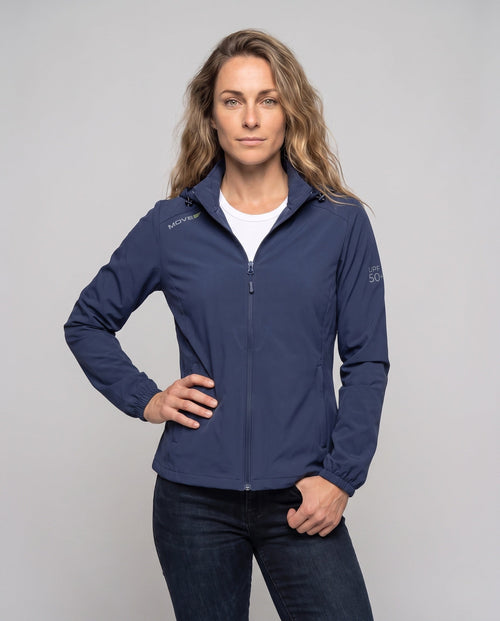 Unisex Lightweight Sun Protection Softshell Jacket with Hood - Upper Body View