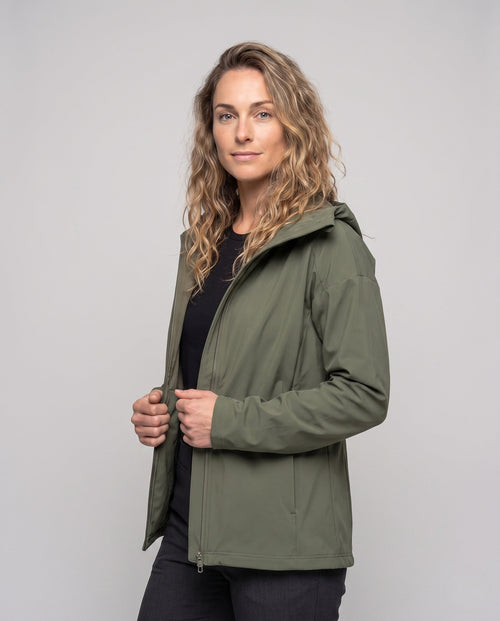 Unisex Lightweight Water-Repellent Hooded Jacket - Upper Body View