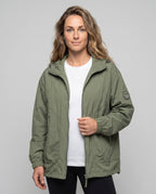 Unisex Lightweight Windproof Hooded Jacket in Oversized Cut - Upper Body View