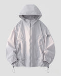 Unisex Lightweight Windproof Hooded Jacket in Oversized Cut