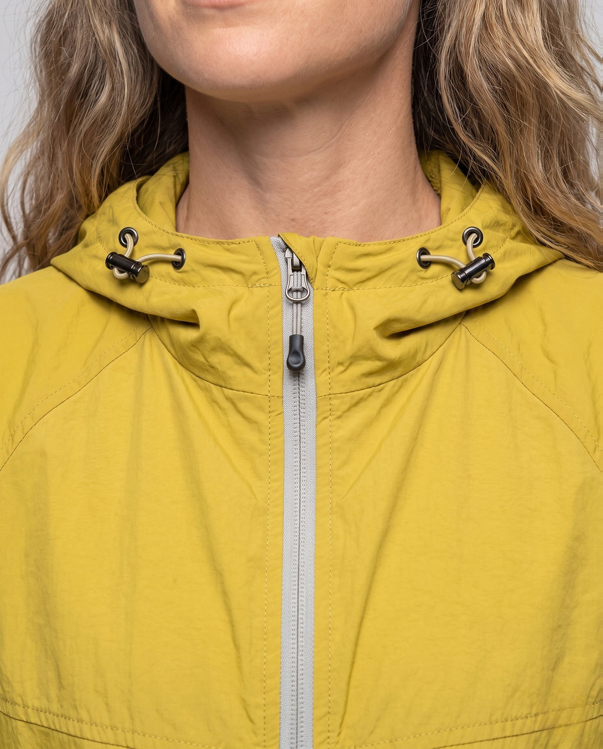 Unisex Lightweight Windbreaker with Hood - Close-Up Detail