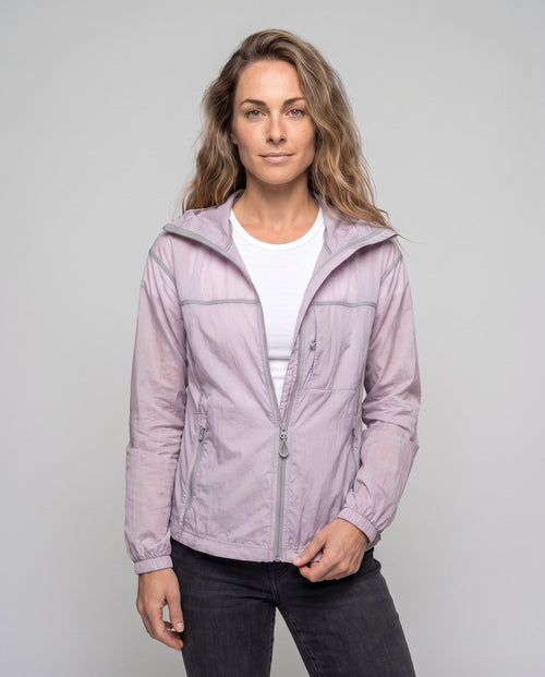 Unisex Minimalist All-Weather Outdoor Jacket with Hood - Upper Body View