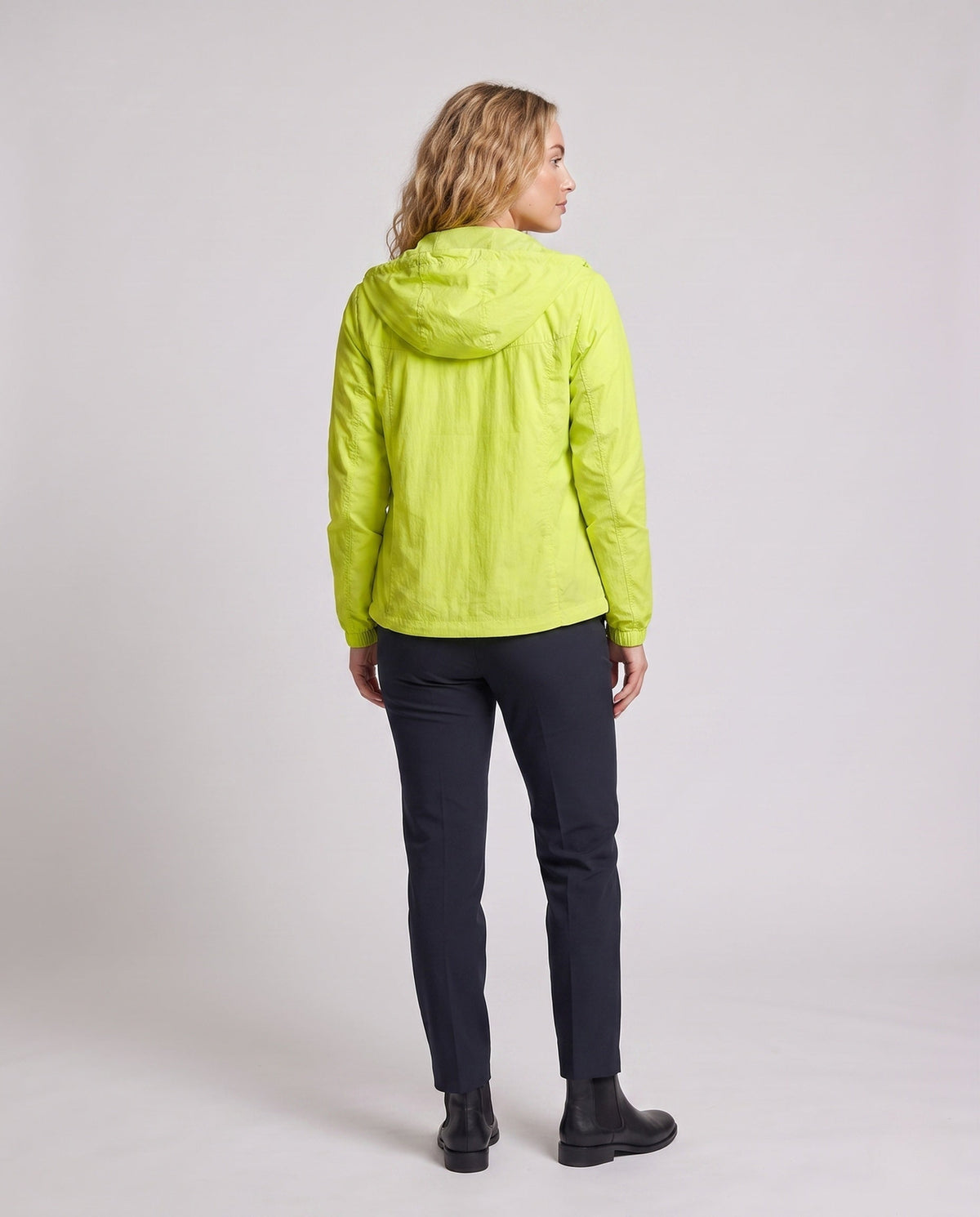 Unisex Ultralight Breathable Windbreaker with Hood and Zipper - Back View
