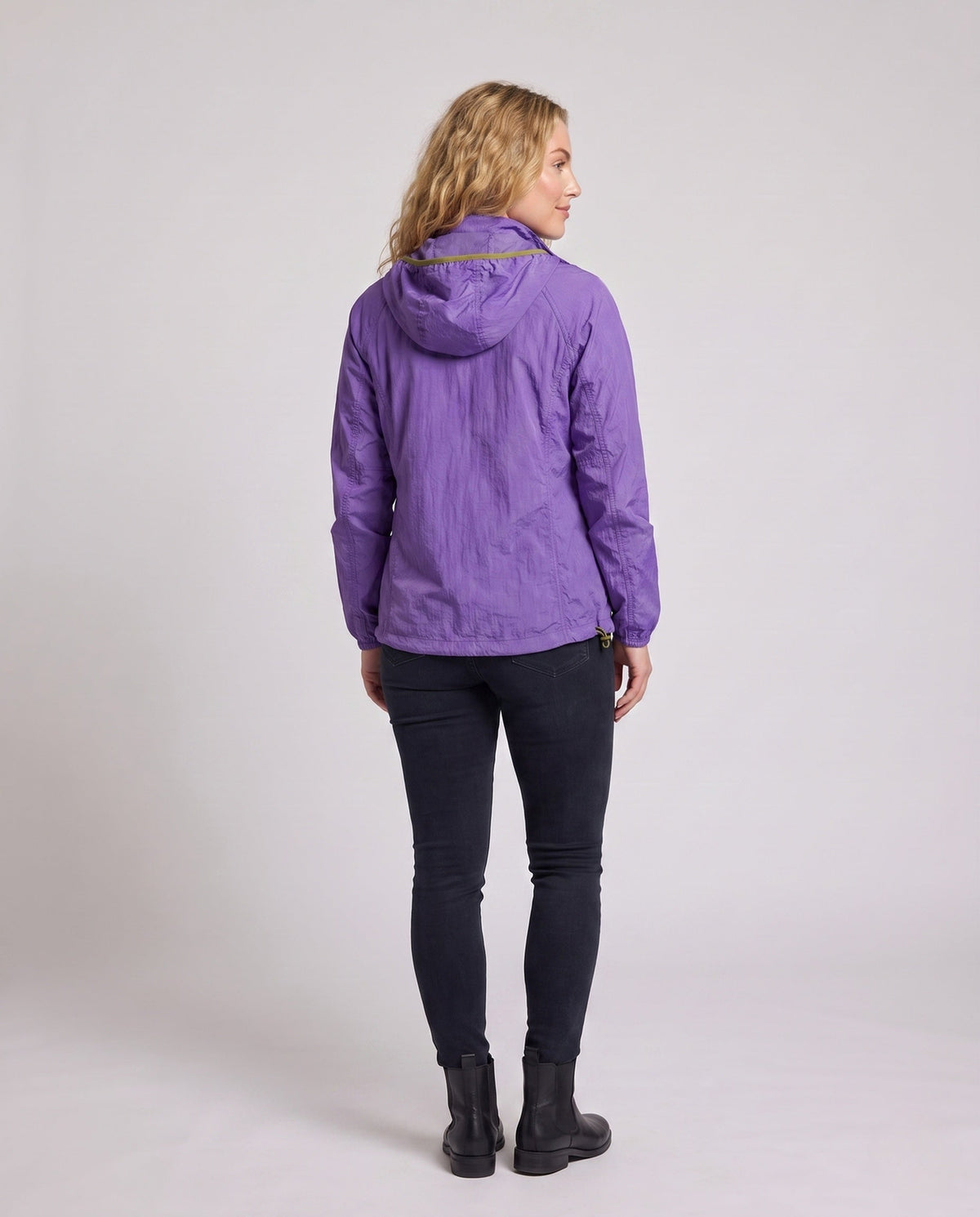 Unisex Ultralight Hoodie Jacket with Pack Function, Wind - Back View