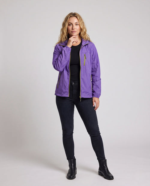 Unisex Ultralight Hoodie Jacket with Pack Function, Wind - Front View