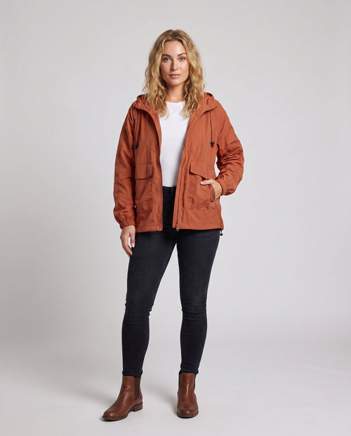 Unisex Ultra-Light Windbreaker with Adjustable Hood - Front View