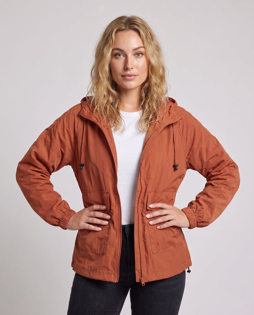 Unisex Ultra-Light Windbreaker with Adjustable Hood - Upper Body View