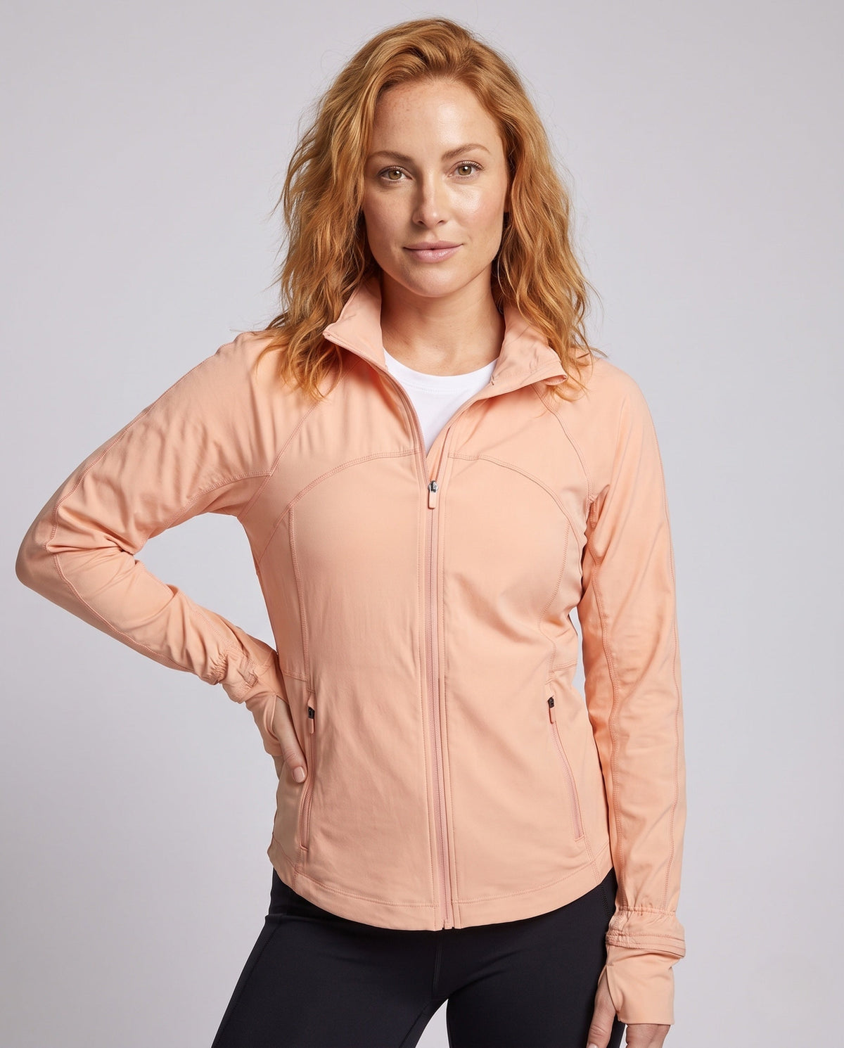 Women's Nano Lightweight Breathable Running Jacket - Upper Body View