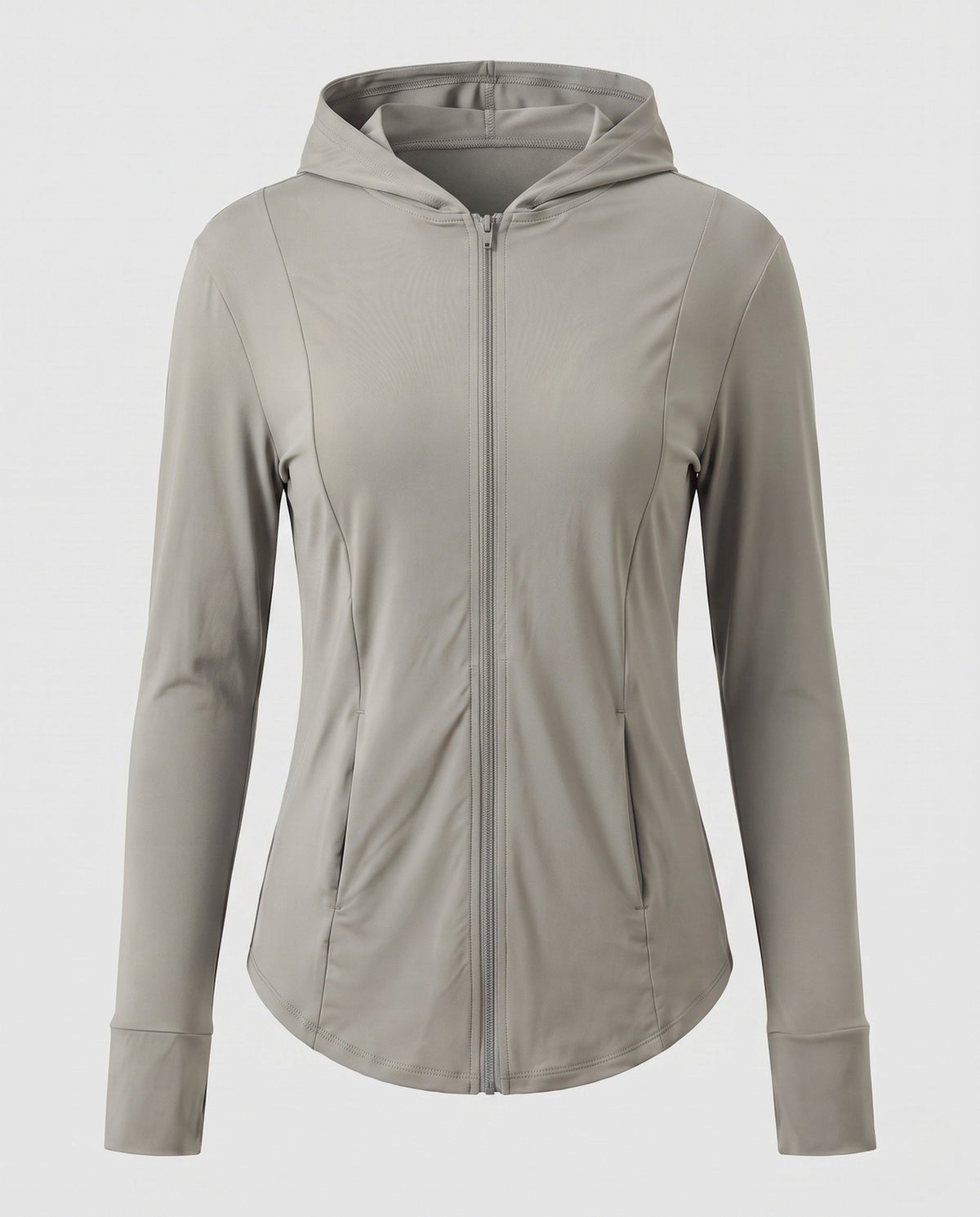 Women's Lightweight Breathable Training Jacket with Hood, Elastic Cut