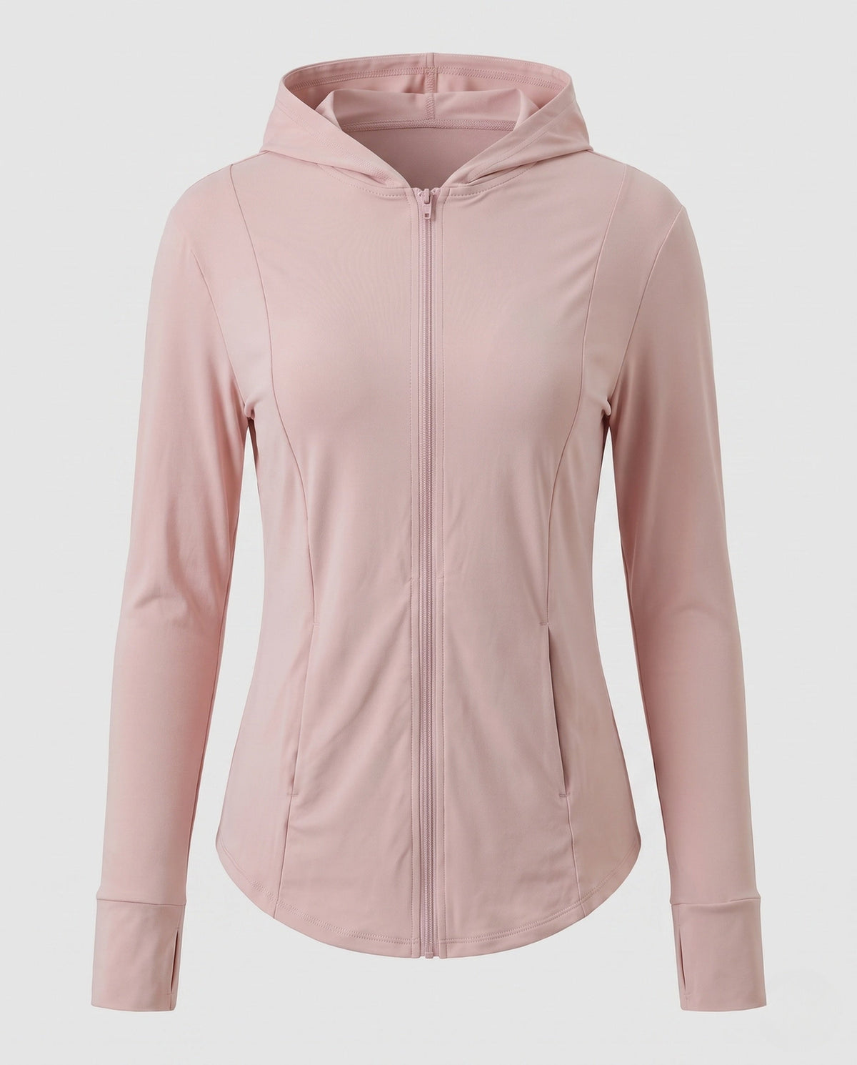Women's Lightweight Breathable Training Jacket with Hood, Elastic Cut