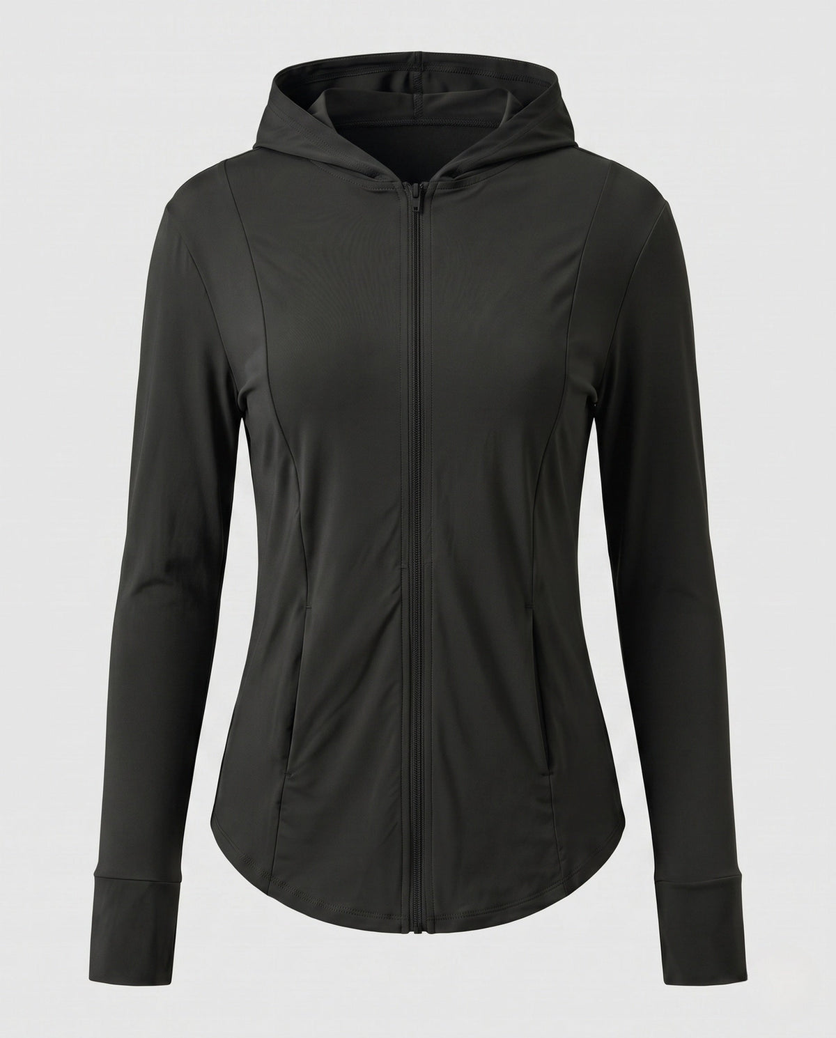 Women's Lightweight Breathable Training Jacket with Hood, Elastic Cut