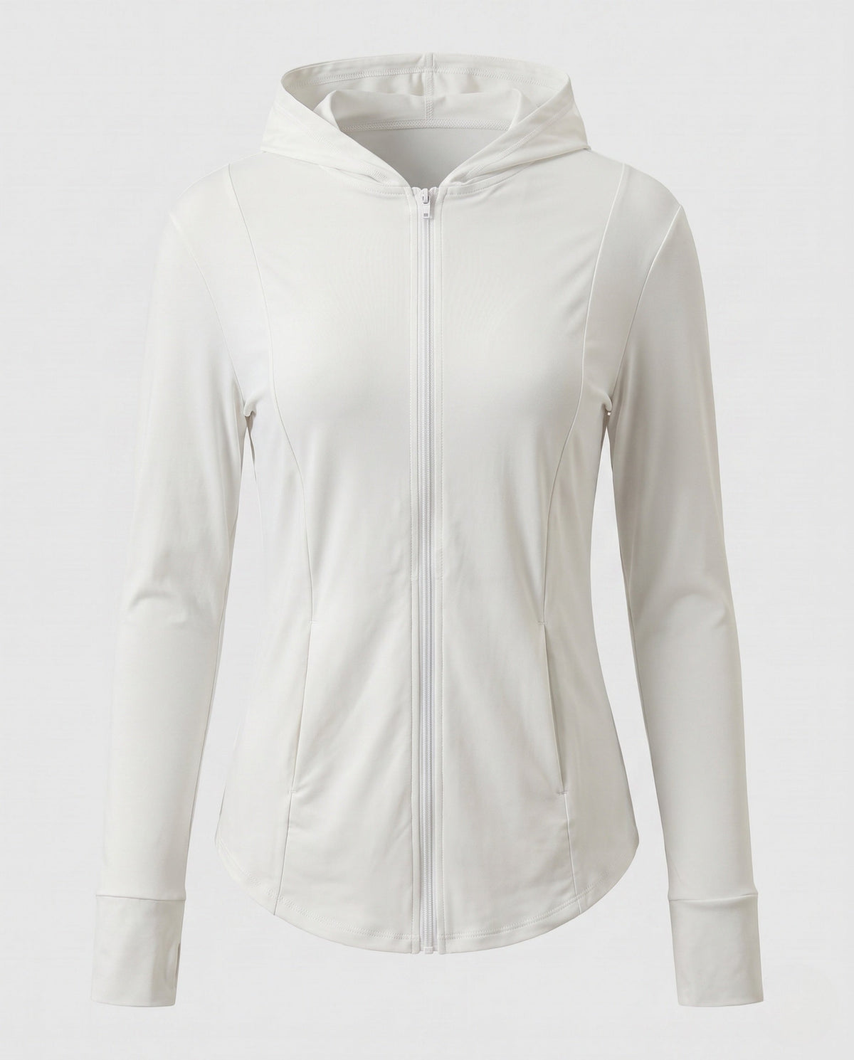 Women's Lightweight Breathable Training Jacket with Hood, Elastic Cut