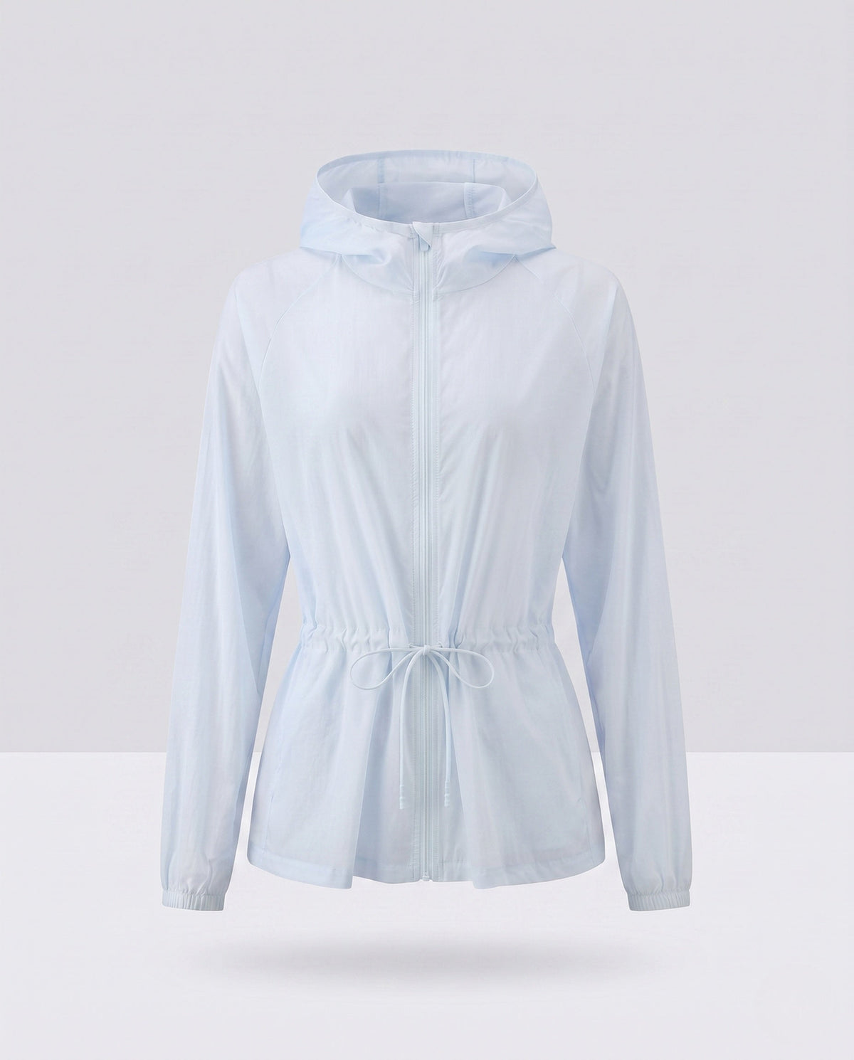 Women's Lightweight Hooded Protection Jacket with Waist Drawstring