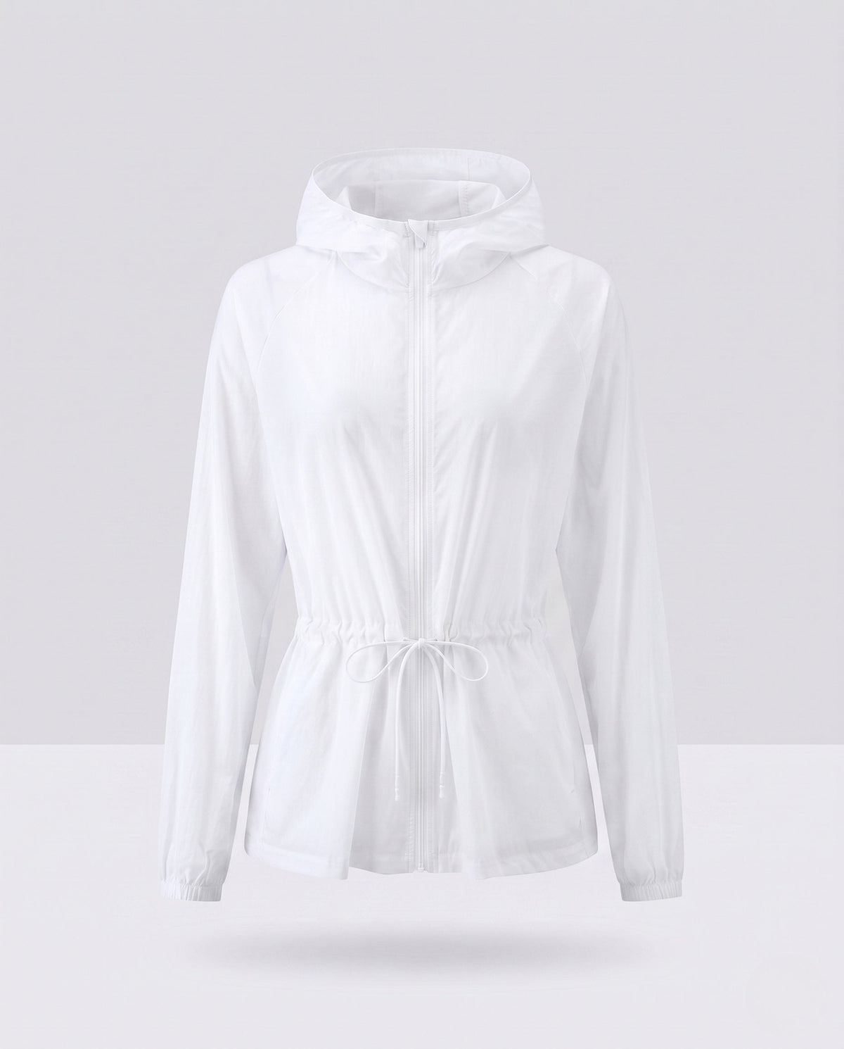 Women's Lightweight Hooded Protection Jacket with Waist Drawstring