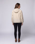 Women's Lightweight Oversized Blouse Jacket with Balloon Sleeves - Back View