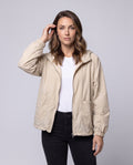 Women's Lightweight Oversized Blouse Jacket with Balloon Sleeves - Upper Body View