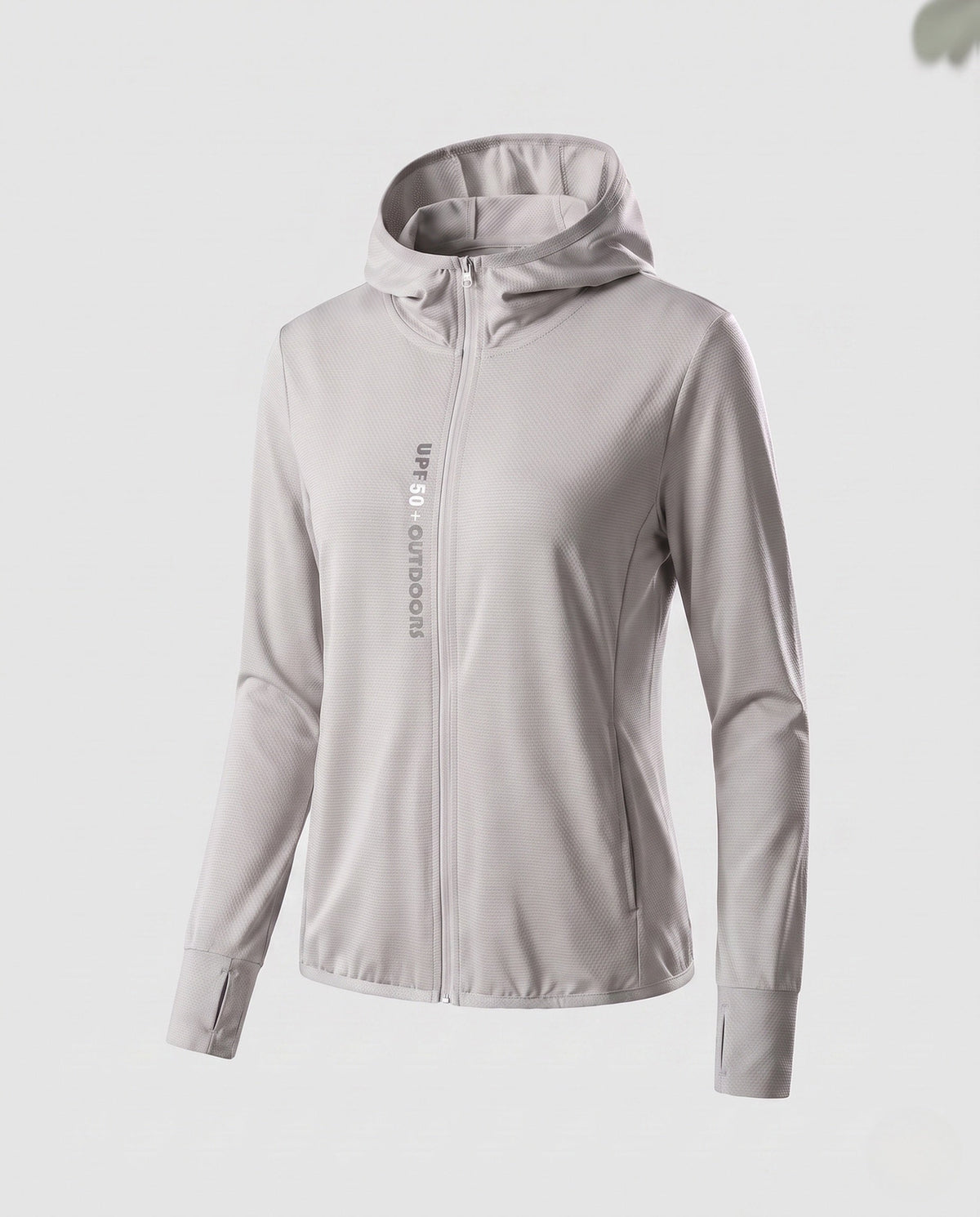 Women's Nano Micro-Perforated Hoodie Jacket with Fine Texture
