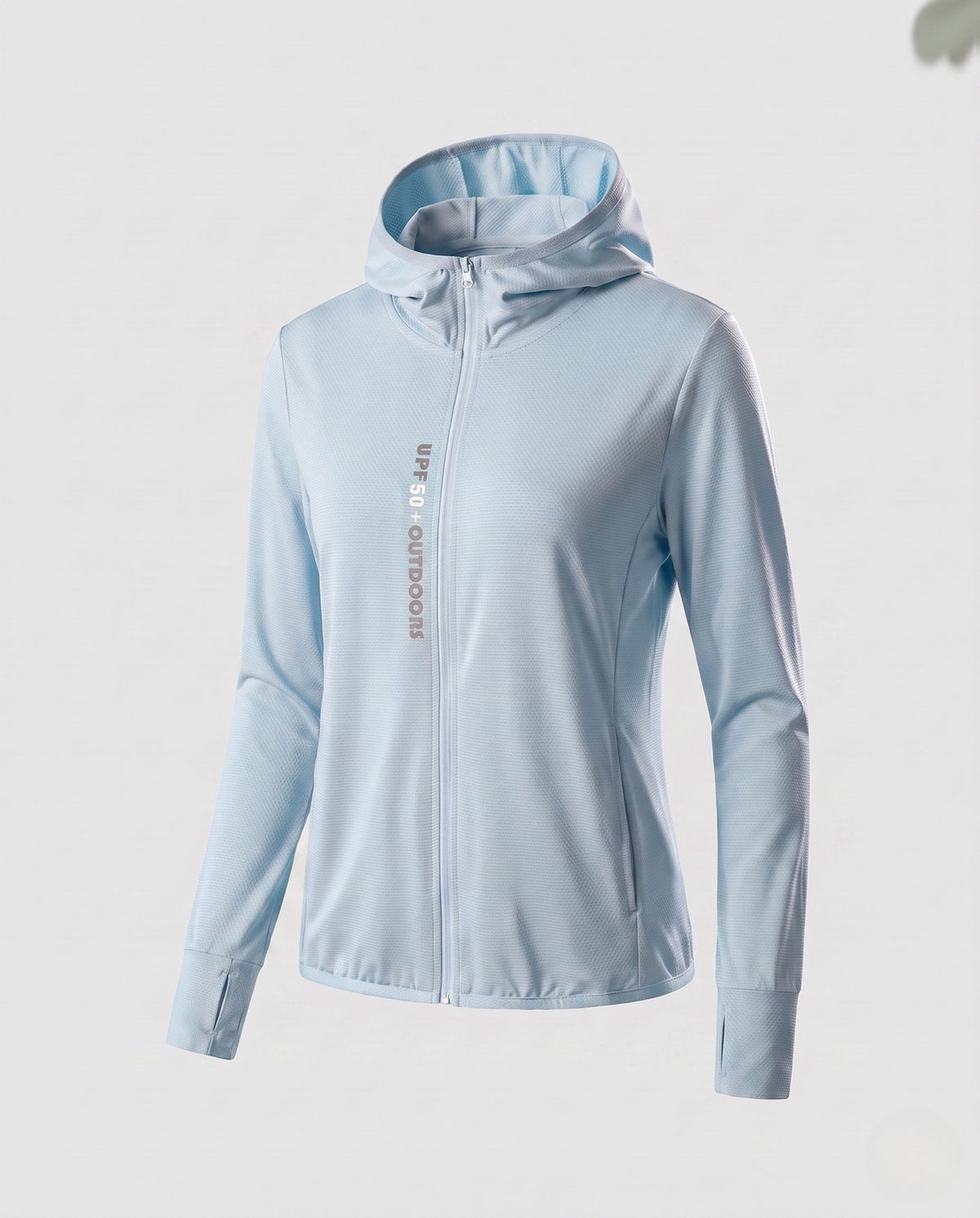 Women's Nano Micro-Perforated Hoodie Jacket with Fine Texture