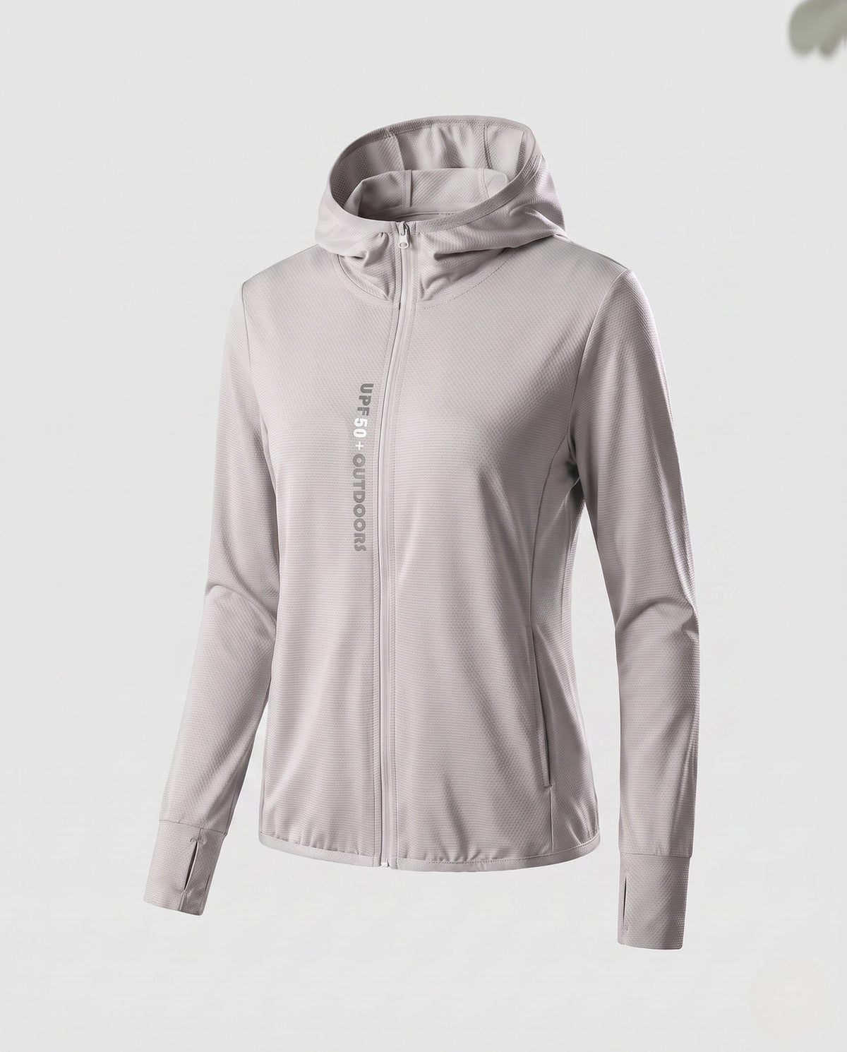 Women's Nano Micro-Perforated Hoodie Jacket with Fine Texture