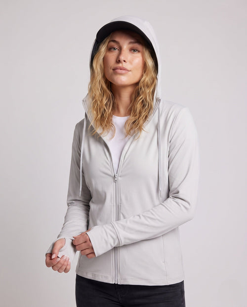 Unisex Ultralight UV Protection Hoodie with Extended Sun Visor - Upper Body View