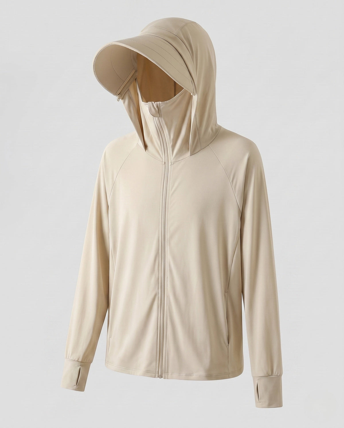 Unisex Ultralight UV Protection Hoodie with Wide Sun Visor