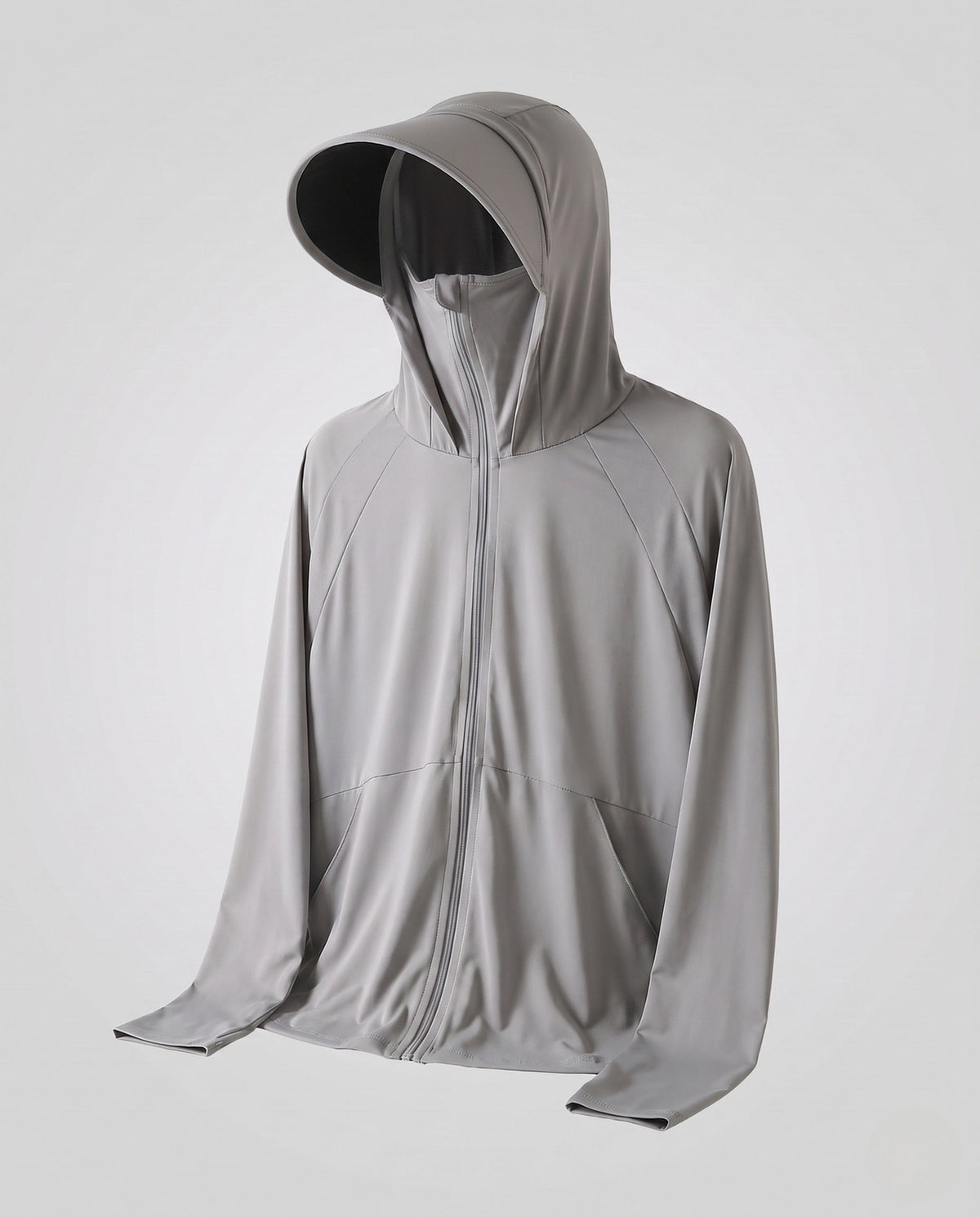 Unisex UV Protection Hoodie Jacket with Removable Visor