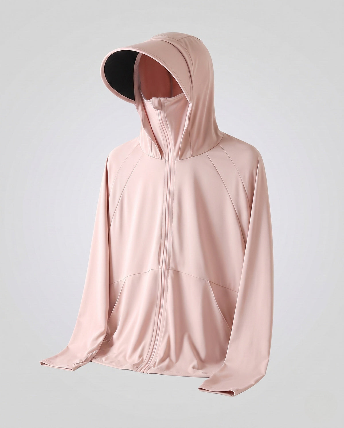 Unisex UV Protection Hoodie Jacket with Removable Visor