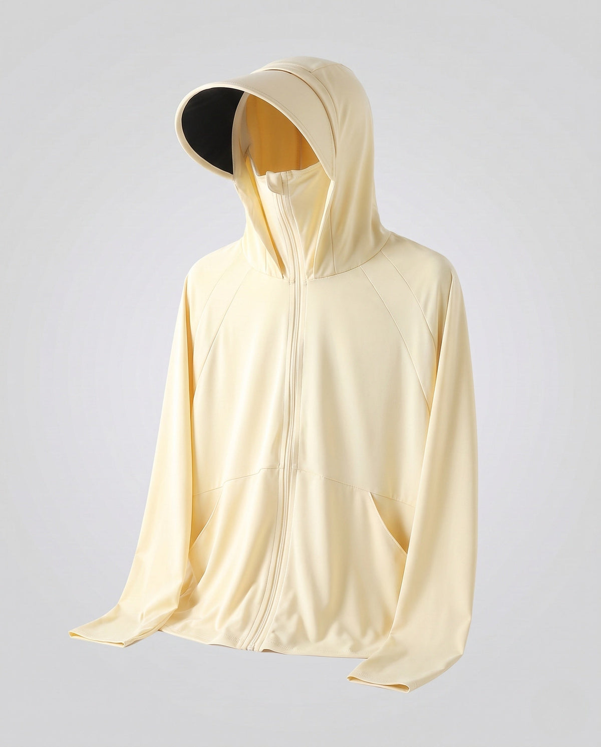 Unisex UV Protection Hoodie Jacket with Removable Visor
