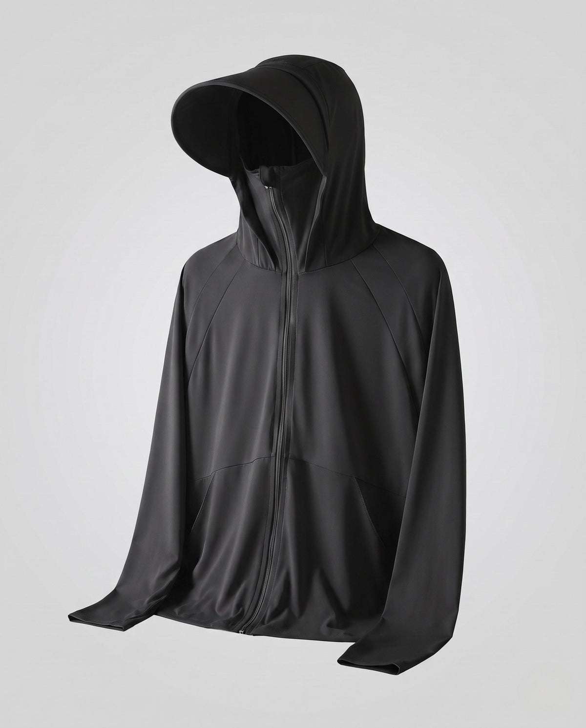 Unisex UV Protection Hoodie Jacket with Removable Visor