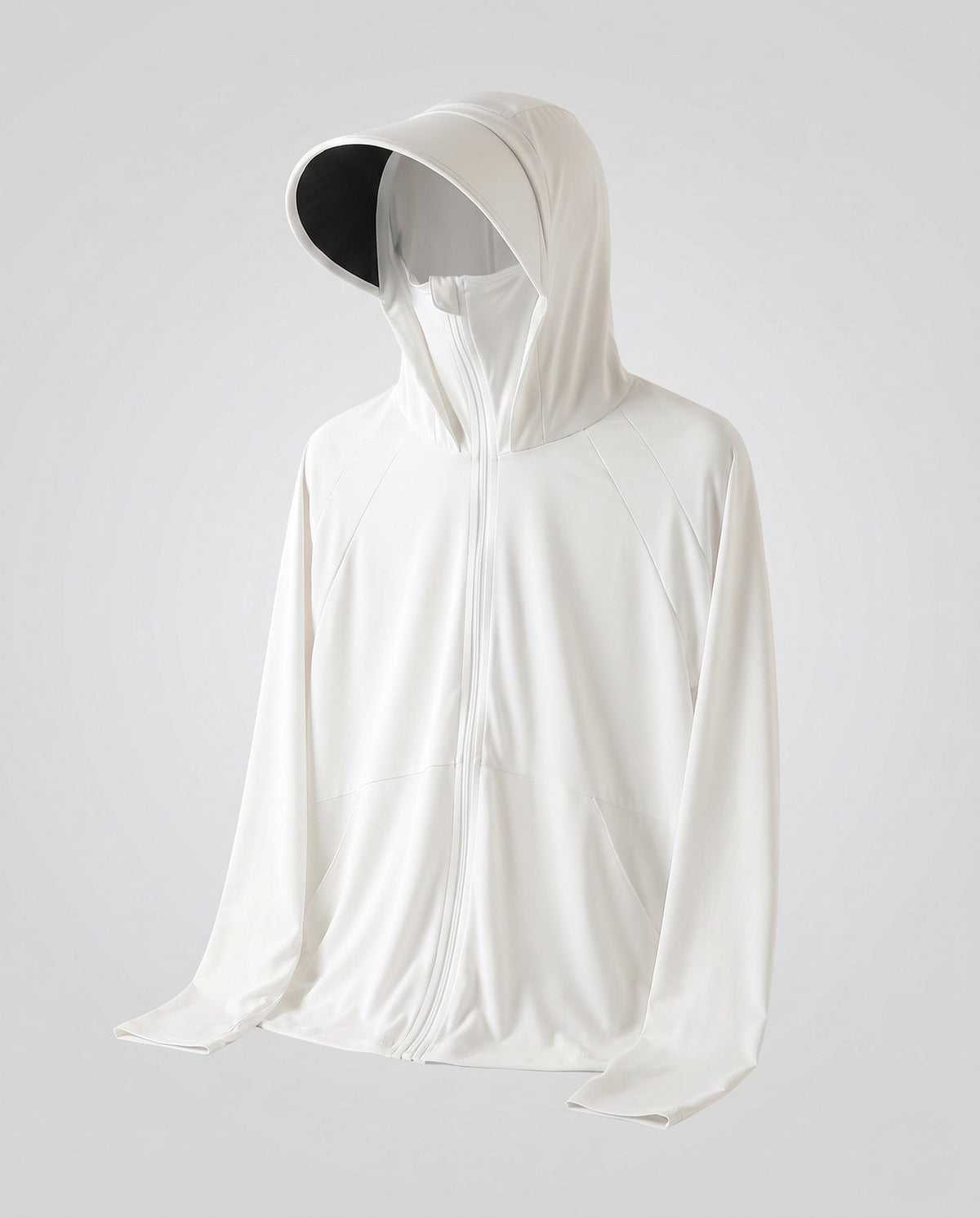 Unisex UV Protection Hoodie Jacket with Removable Visor