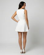 Women's A-Line Dress with Fitted Top